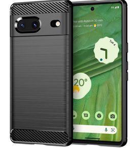 Shockproof Case For Google Pixel 6A 7 Carbon Fibre Effect Back Cover