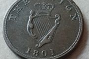 1801 Irish 'The Union' Half Penny