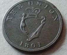 1801 Irish 'The Union' Half Penny