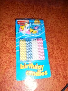 Pkt. of Birthday Candles & Holders for Sale