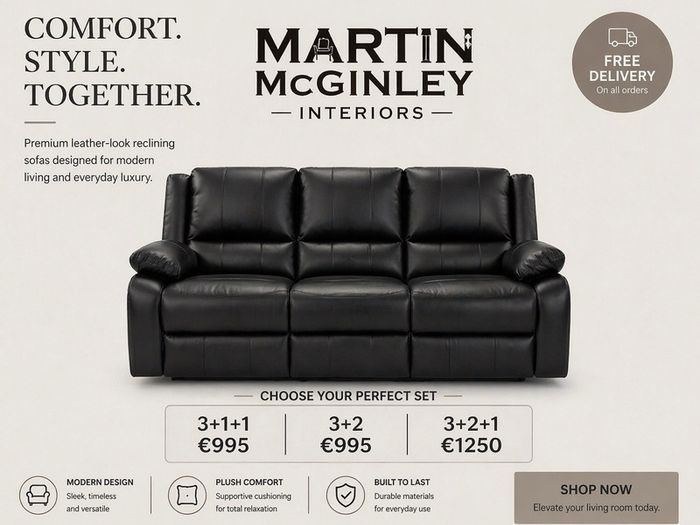 Full Leather Sofa Sets Ready For Delivery