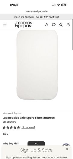 Mamas and Papas Mattress