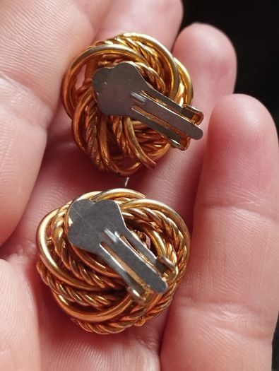 Vintage Knot Clip-On Earrings.