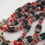 Antique Venetian Style Feather Desgin & Venetian WhiteHeart Glass Beads Necklace Image 8