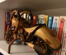 wooden motorbike