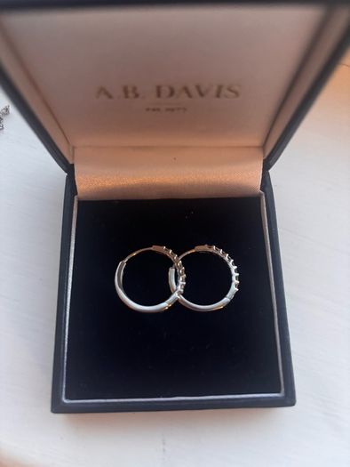 0.54ct lab grown diamond hoop earrings