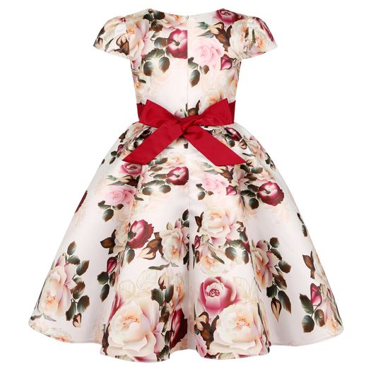 New Girls Flower Elegant Princess Party Birthday Wedding Dress Size 9-10yrs