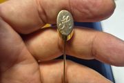 Vintage Monogram H Gold Tone Stick Pin Lapel Hat Coat Jacket Scarf