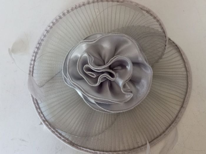 J Bees Millinery Silver Grey Headpiece
