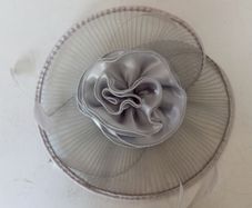 J Bees Millinery Silver Grey Headpiece