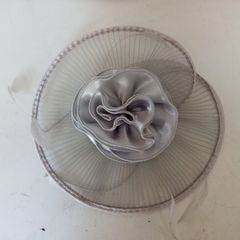 J Bees Millinery Silver Grey Headpiece