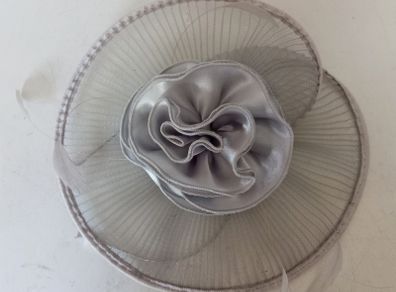 J Bees Millinery Silver Grey Headpiece