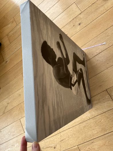 Muhammad Ali Canvas black & white, unique. REDUCED