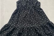 Girl's Black &amp; White Polka Dot Summer Dress | Size 3-4 yrs