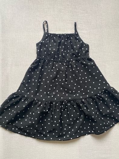 Girl's Black & White Polka Dot Summer Dress | Size 3-4 yrs