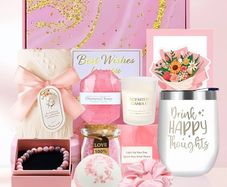 Birthday Gifts for Woman, Women Self-Care Sets, Ceremony Gift Sets Boxes, Relaxation Bath Sets Birthday Gifts for Best Friends Mom Sister Aunt Women Birthday Basket Gift