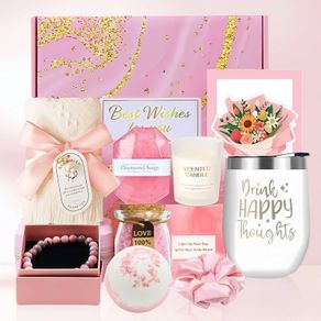 Birthday Gifts for Woman, Women Self-Care Sets, Ceremony Gift Sets Boxes, Relaxation Bath Sets Birthday Gifts for Best Friends Mom Sister Aunt Women Birthday Basket Gift