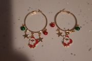 gold christmas hoops