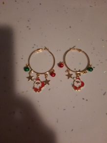 gold christmas hoops