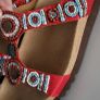 SCHOLL Red Beaded Bogota Cork sandals Sz 39 - Rrp 65 (New) Image 9
