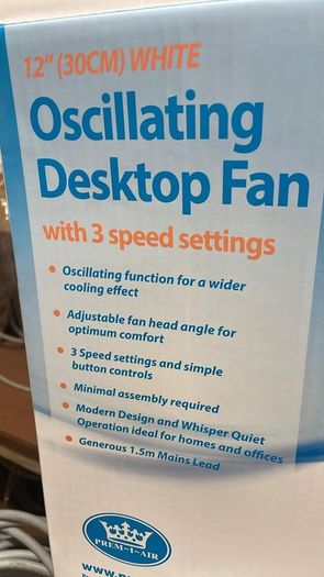 12" Desk Fan
