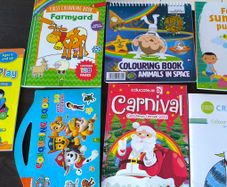 7 colouring and activity books