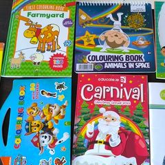7 colouring and activity books