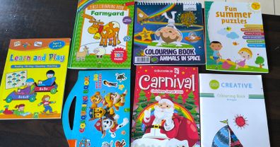 7 colouring and activity books