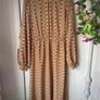 dress Bnwt mustard & tan high neck midi dress size 10 Image 4