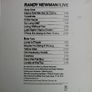 Randy Newman - Live ;  vinyl LP Image 2