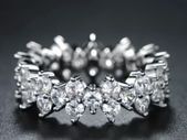 Sterling Silver White Ice Ring