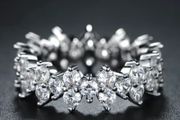 Sterling Silver White Ice Ring