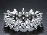 main image for ad Sterling Silver White Ice Ring