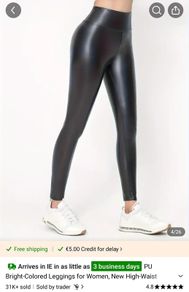 Faux leather pants