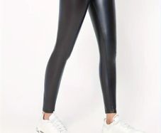 Faux leather pants