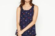 PLUS SIZE (22) John Rocha Navy Floral Top. New