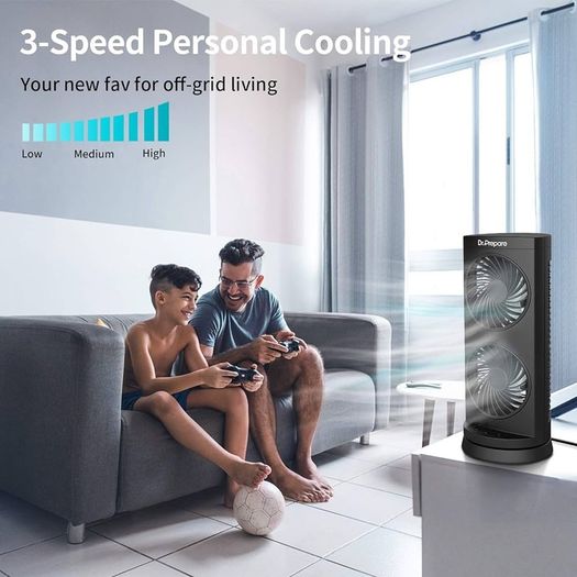 NEW SALE | Tower Fan Oscillating Fan, Portable Desk Fan with 3-Speed Options, 110 Degree Oscillation, 3 Timers, Personal Quiet Table Fan for Home Office Desktop Bedroom