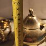 Three Piece Mid 20th Century Indian - Decorative Etched EPNS Brass Three Piece Tea set Image 7