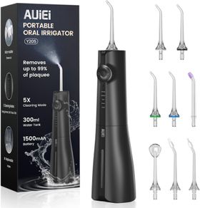 Water Flosser Pick for Teeth & Braces: 8 Jet Tips Cordless Oral Irrigator with 300ML, 5 Modes Portable Power Dental Flossers, IPX7 Waterproof Rechargeable Electric Waterflosser Machine