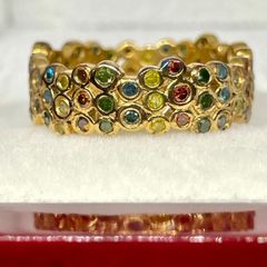 - Multi Colour Diamond Band Ring