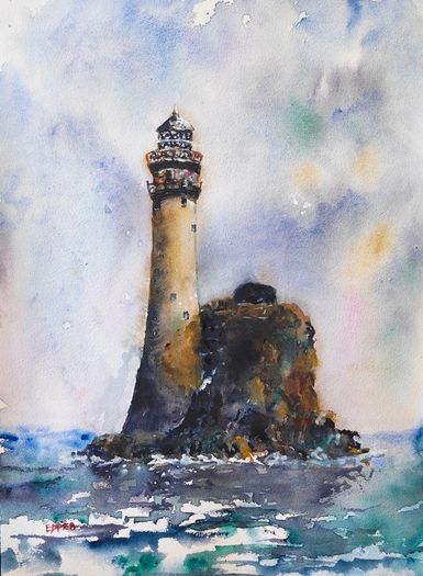 fastnet lighthouse watercolour
