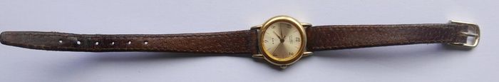 Vintage Orient Quartz Watch, Gold Plated women's watch