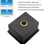 Stainless Steel Kitchen Sink, 50X45CM Small Sink, BoomHoze Undermount Single Bowl Outdoor Campervan with Silencer Pad, Drainer Fittings, Drop in Flushmount or Topmount Installation, Gold Image 4