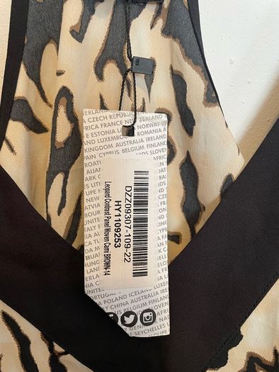 Boohoo leopard contrast top size 14 - New with tags
