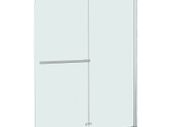 Folding Shower Enclosure 2 Panels ESG 95x140 cm