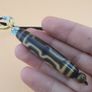 Vintage 4 Eyes Unique Pattern Himalayan Tibetan Agate Dzi Bead Amulet Image 6