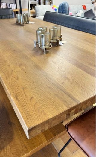 Ex Display Solid Heavy Oak Dining Table 180cm