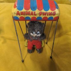 VINTAGE Wind Up Animal Swing Toy