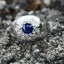 Vintage Ladies or Gents 1960s Sapphire & Diamond Ring Image 6