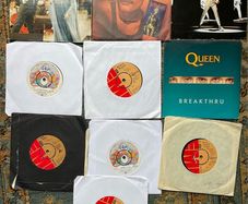 Queen singles 3 euros each or all 10 for 25 euros